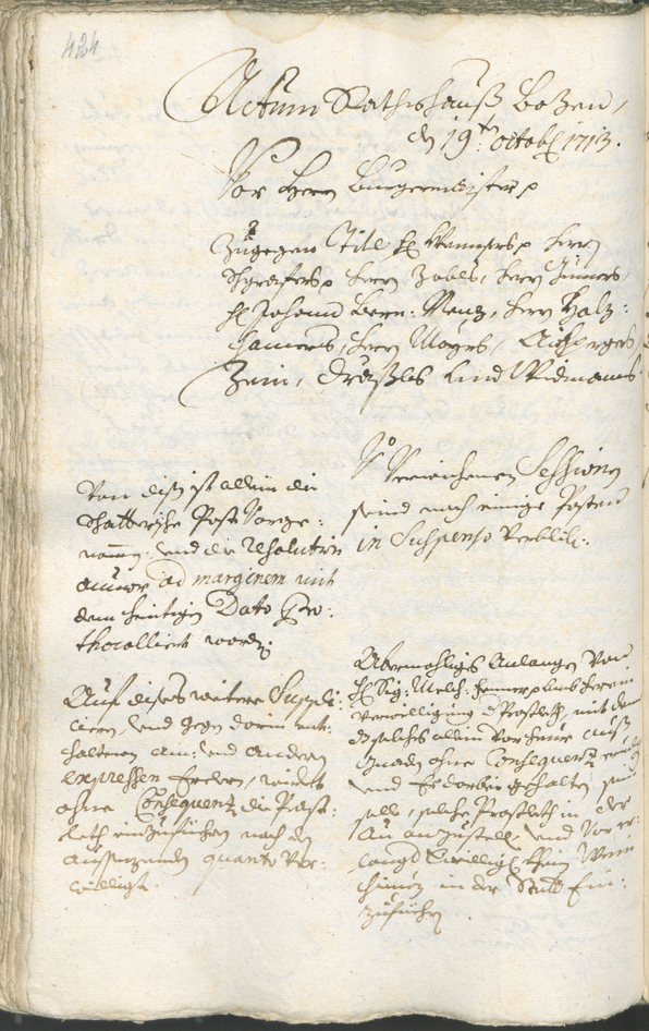 Archivio Storico della Città di Bolzano - BOhisto protocollo consiliare 1711/14 