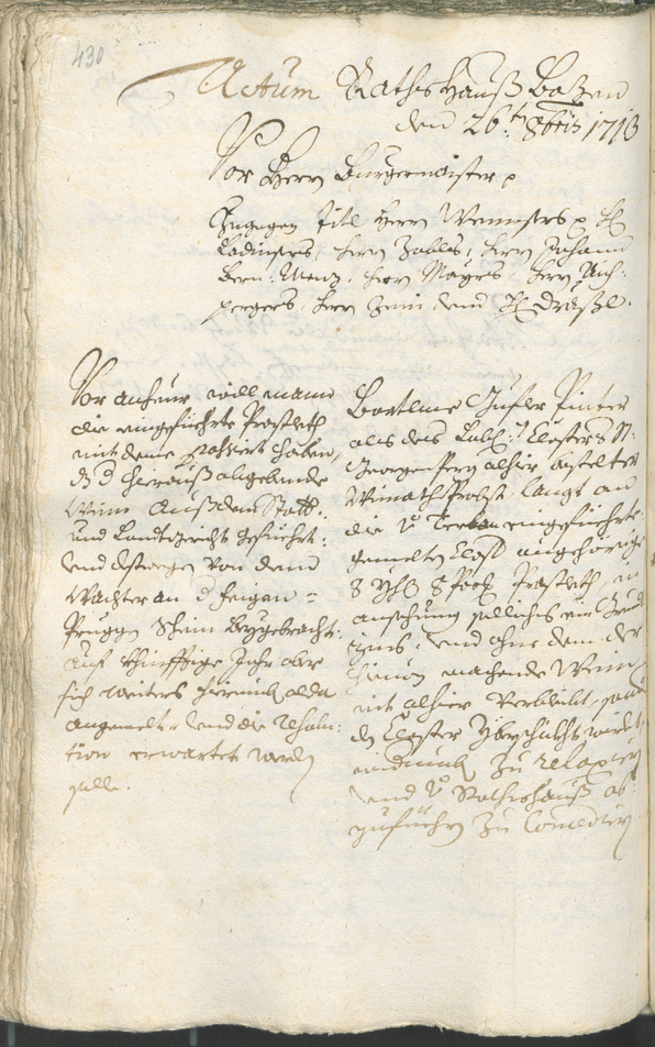 Stadtarchiv Bozen - BOhisto Ratsprotokoll 1711/14 