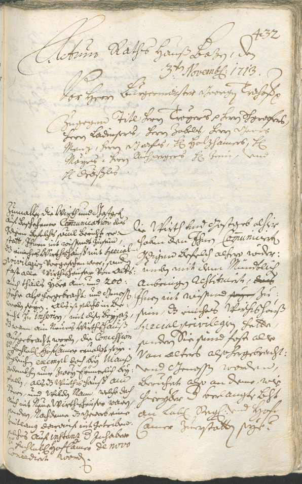 Civic Archives of Bozen-Bolzano - BOhisto Ratsprotokoll 1711/14 