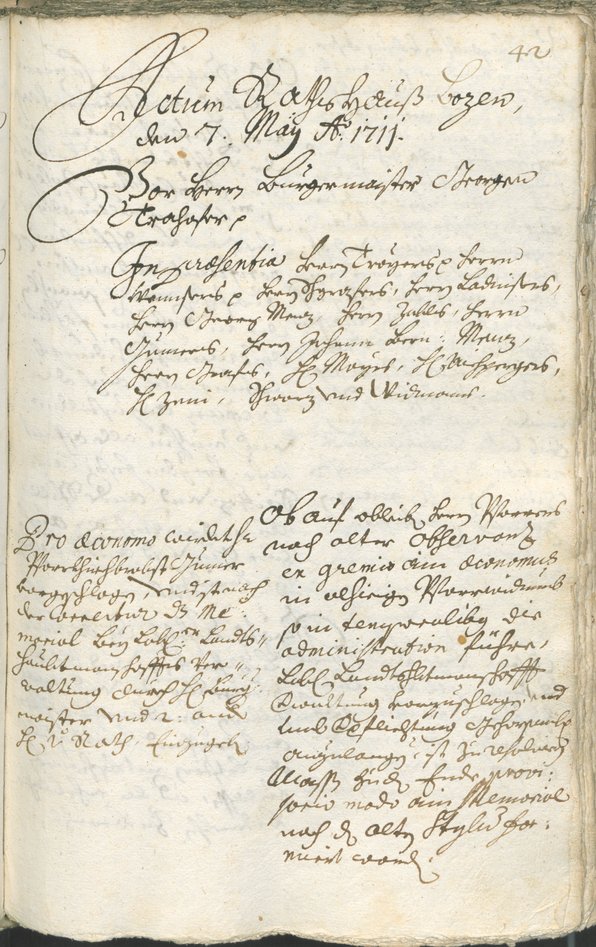 Civic Archives of Bozen-Bolzano - BOhisto Ratsprotokoll 1711/14 