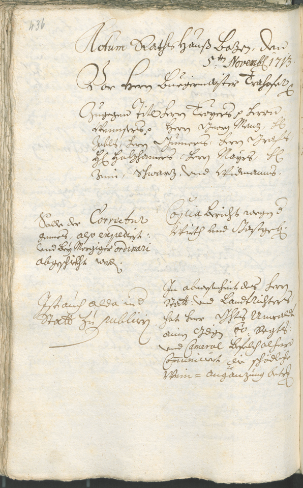 Stadtarchiv Bozen - BOhisto Ratsprotokoll 1711/14 