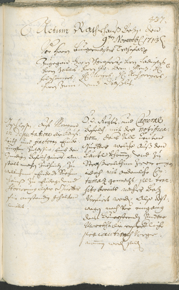 Archivio Storico della Città di Bolzano - BOhisto protocollo consiliare 1711/14 