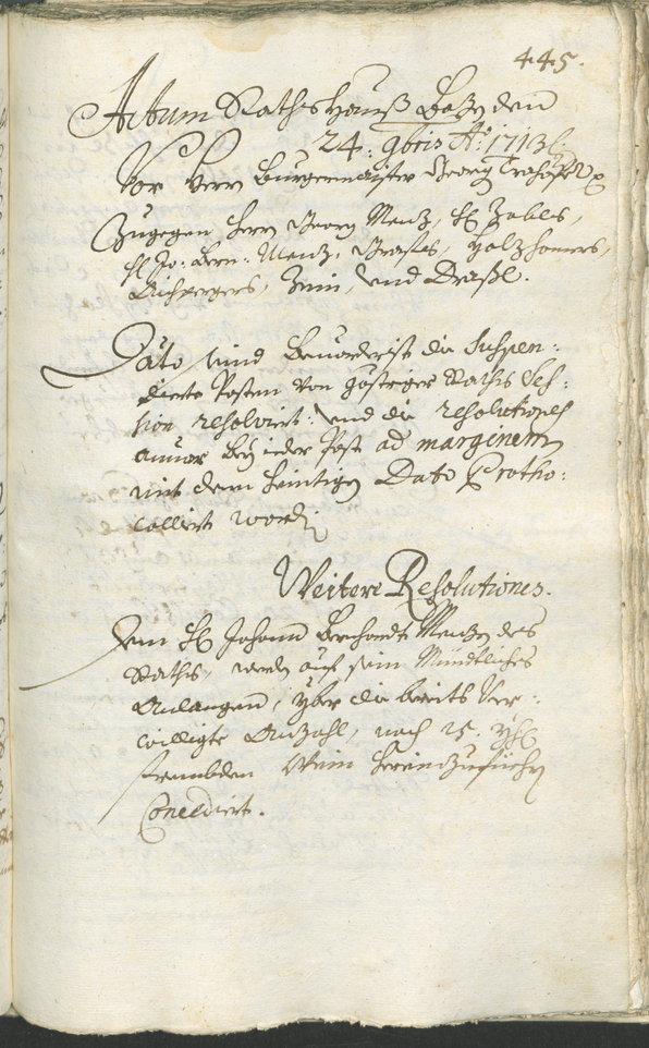 Stadtarchiv Bozen - BOhisto Ratsprotokoll 1711/14 