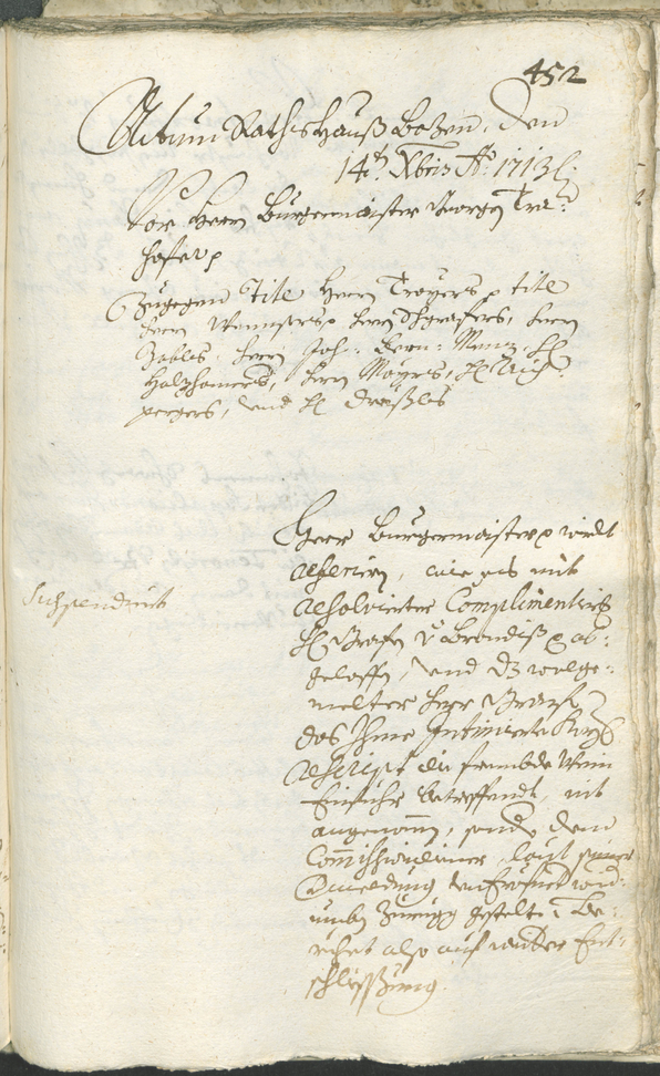 Stadtarchiv Bozen - BOhisto Ratsprotokoll 1711/14 