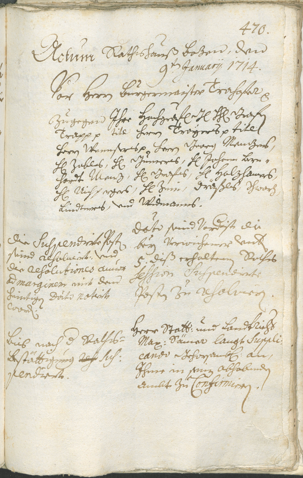 Civic Archives of Bozen-Bolzano - BOhisto Ratsprotokoll 1711/14 