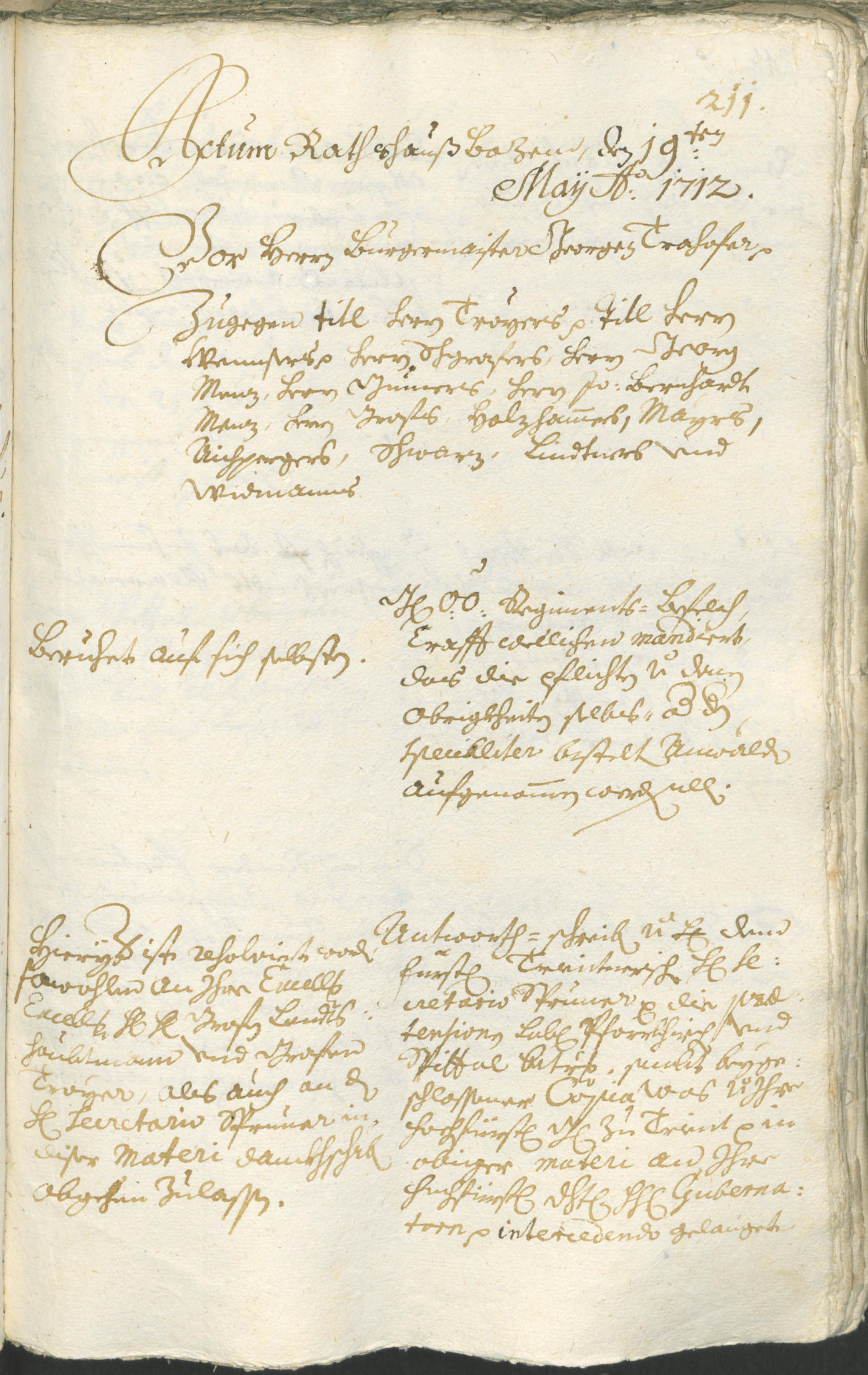 Civic Archives of Bozen-Bolzano - BOhisto Ratsprotokoll 1711/14 