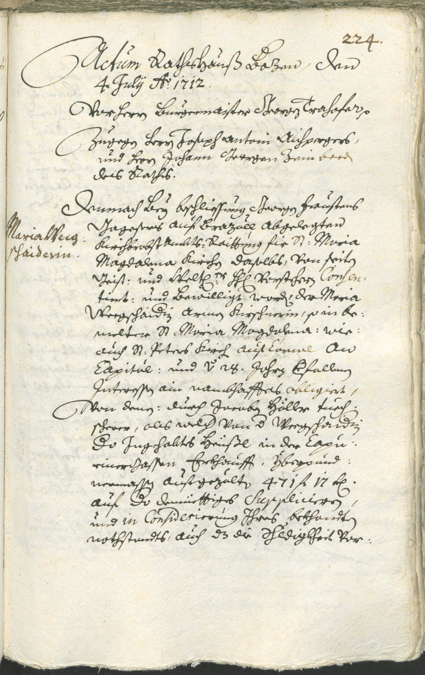 Civic Archives of Bozen-Bolzano - BOhisto Ratsprotokoll 1711/14 