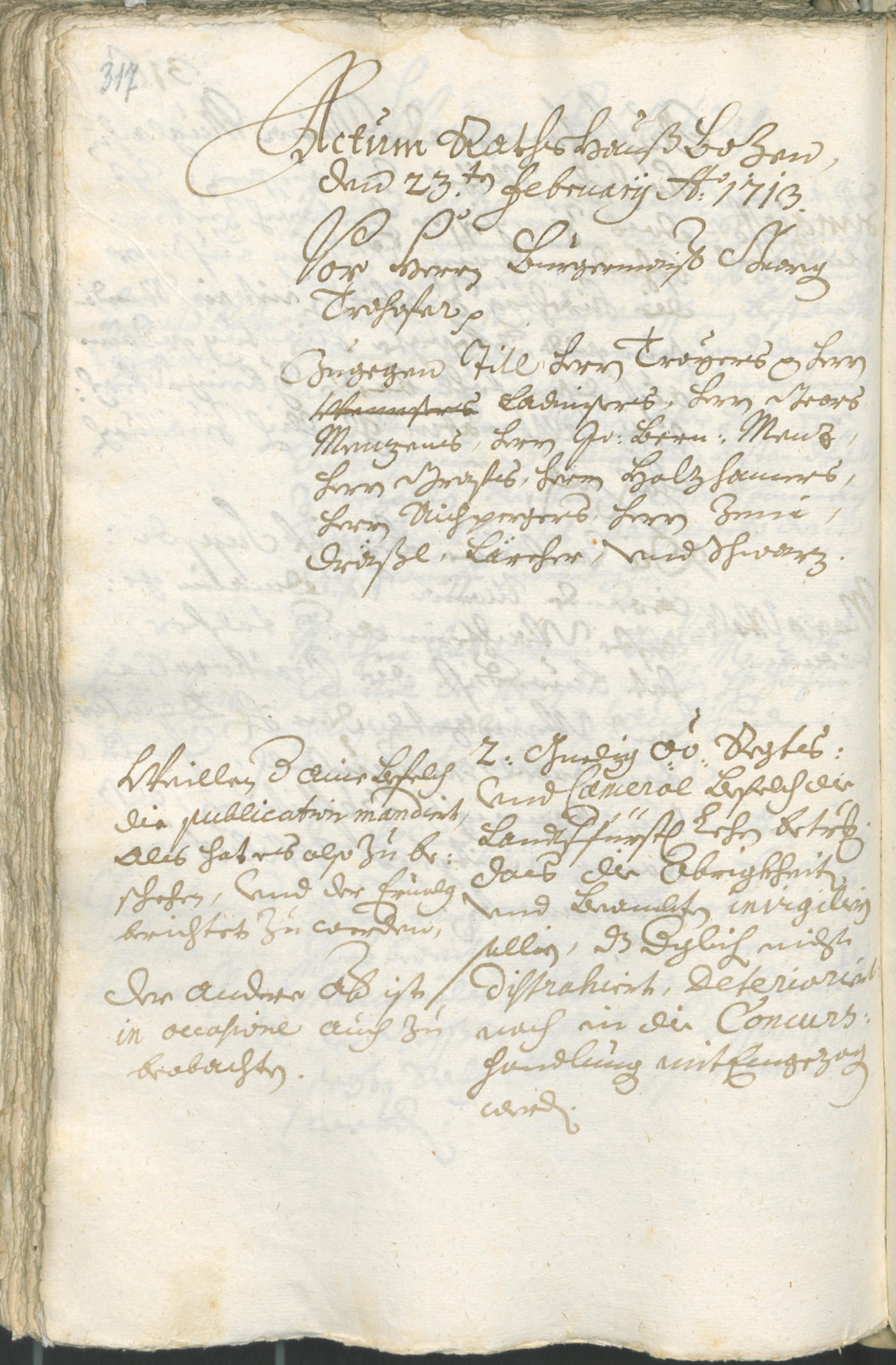 Civic Archives of Bozen-Bolzano - BOhisto Ratsprotokoll 1711/14 