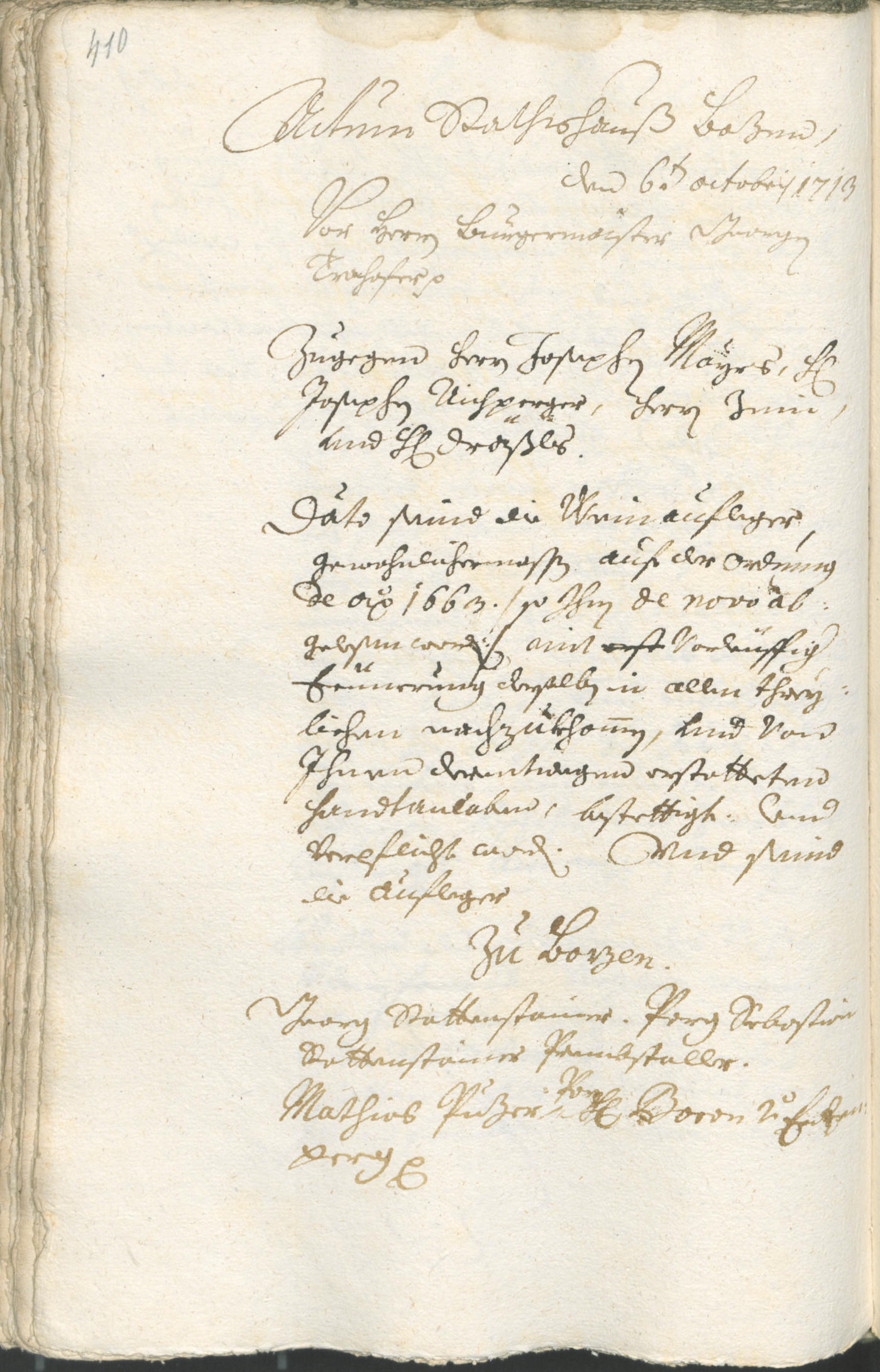 Civic Archives of Bozen-Bolzano - BOhisto Ratsprotokoll 1711/14 