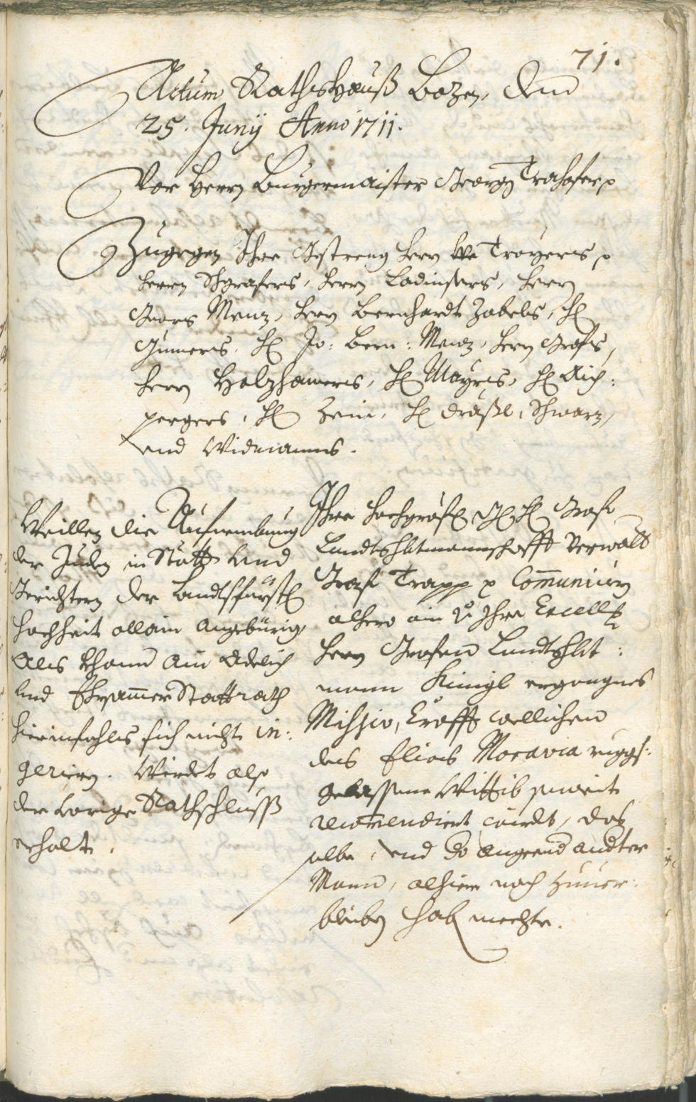 Civic Archives of Bozen-Bolzano - BOhisto Ratsprotokoll 1711/14 