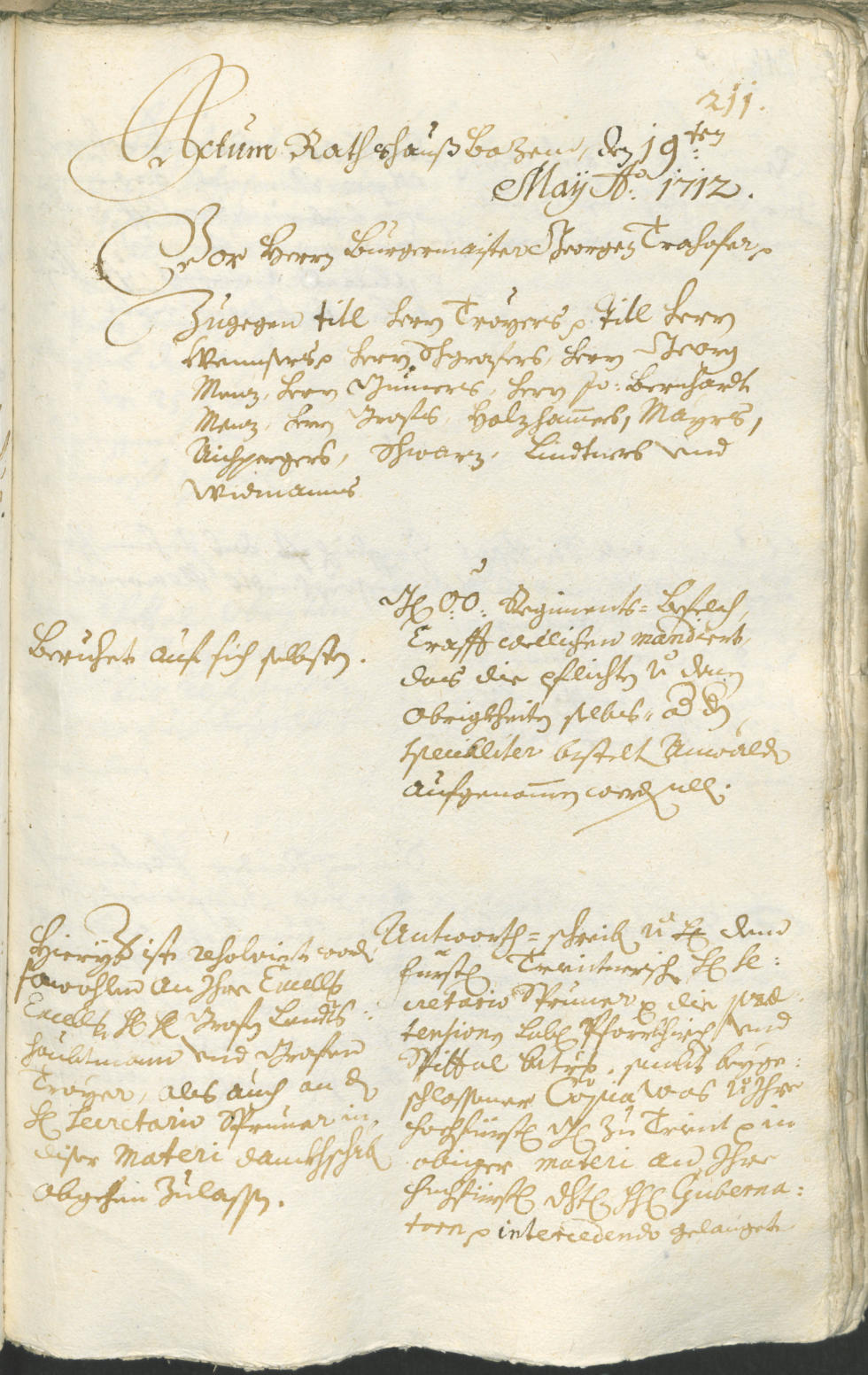 Civic Archives of Bozen-Bolzano - BOhisto Ratsprotokoll 1711/14 