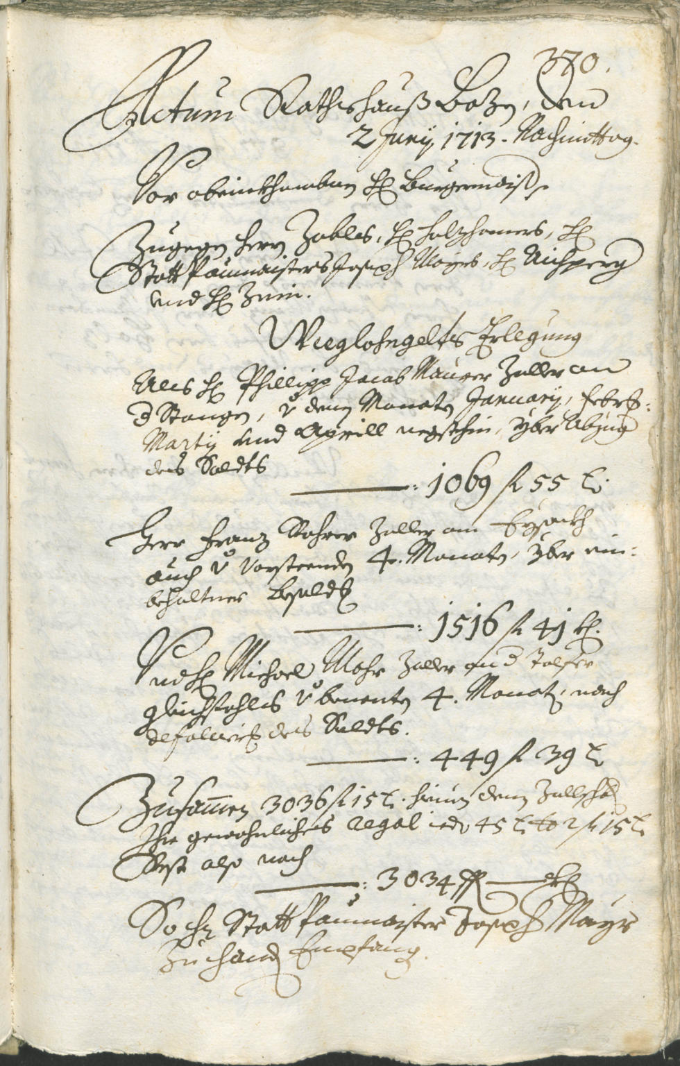 Stadtarchiv Bozen - BOhisto Ratsprotokoll 1711/14 