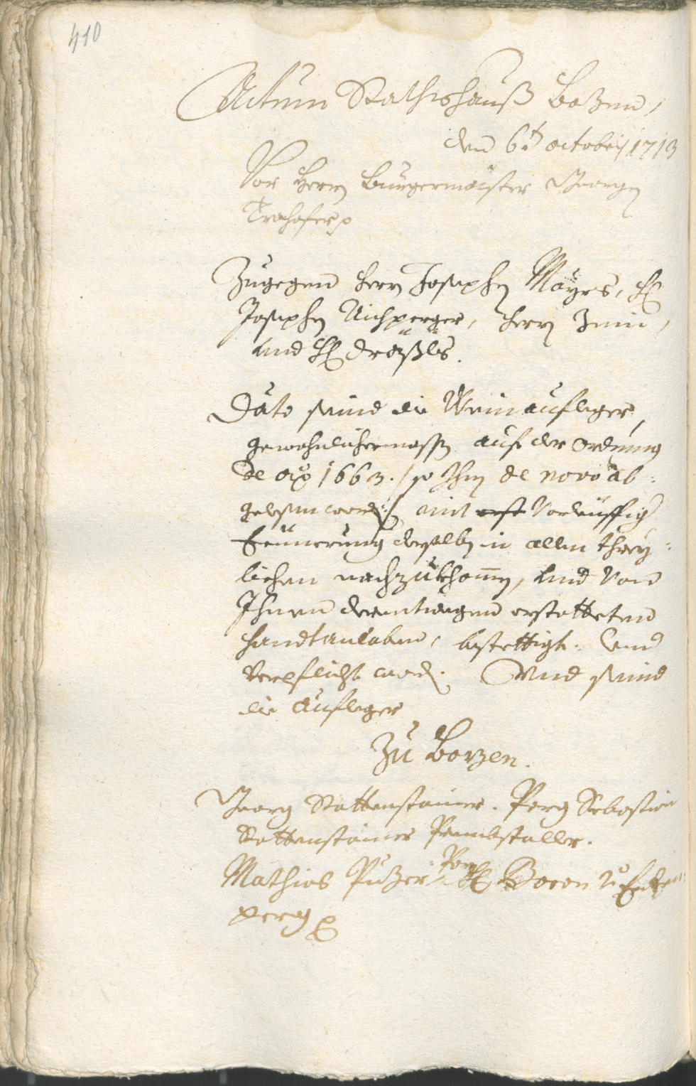 Civic Archives of Bozen-Bolzano - BOhisto Ratsprotokoll 1711/14 