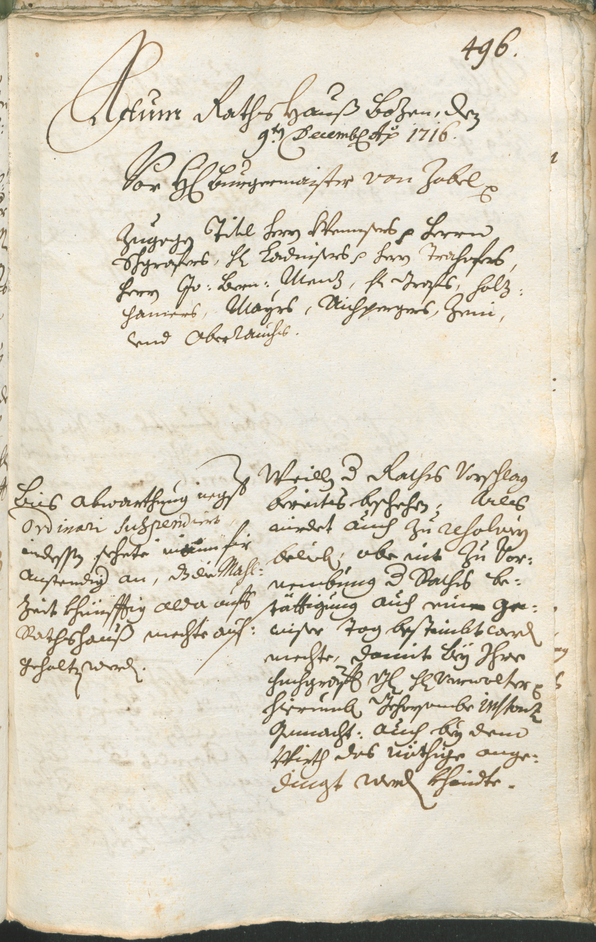 Civic Archives of Bozen-Bolzano - BOhisto Ratsprotokoll 1714/17 