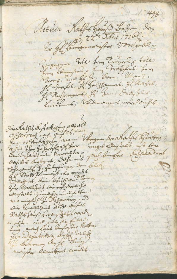 Civic Archives of Bozen-Bolzano - BOhisto Ratsprotokoll 1714/17 