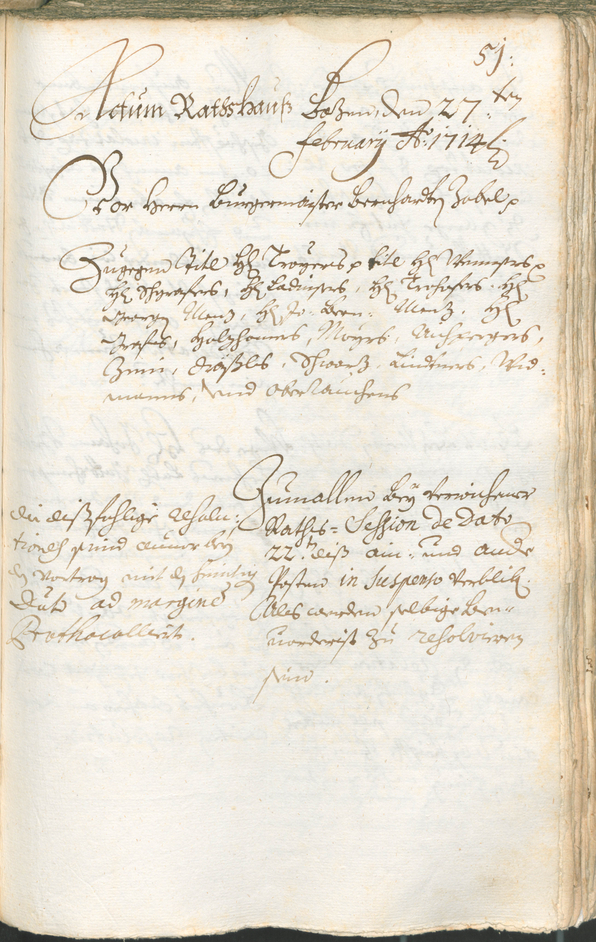 Civic Archives of Bozen-Bolzano - BOhisto Ratsprotokoll 1714/17 