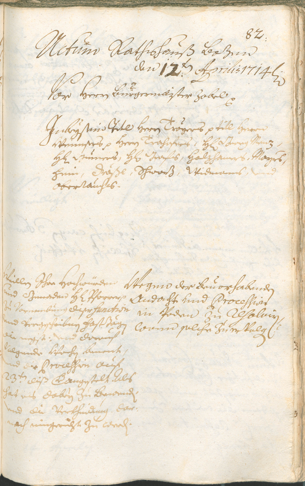 Civic Archives of Bozen-Bolzano - BOhisto Ratsprotokoll 1714/17 