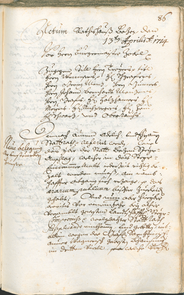 Civic Archives of Bozen-Bolzano - BOhisto Ratsprotokoll 1714/17 