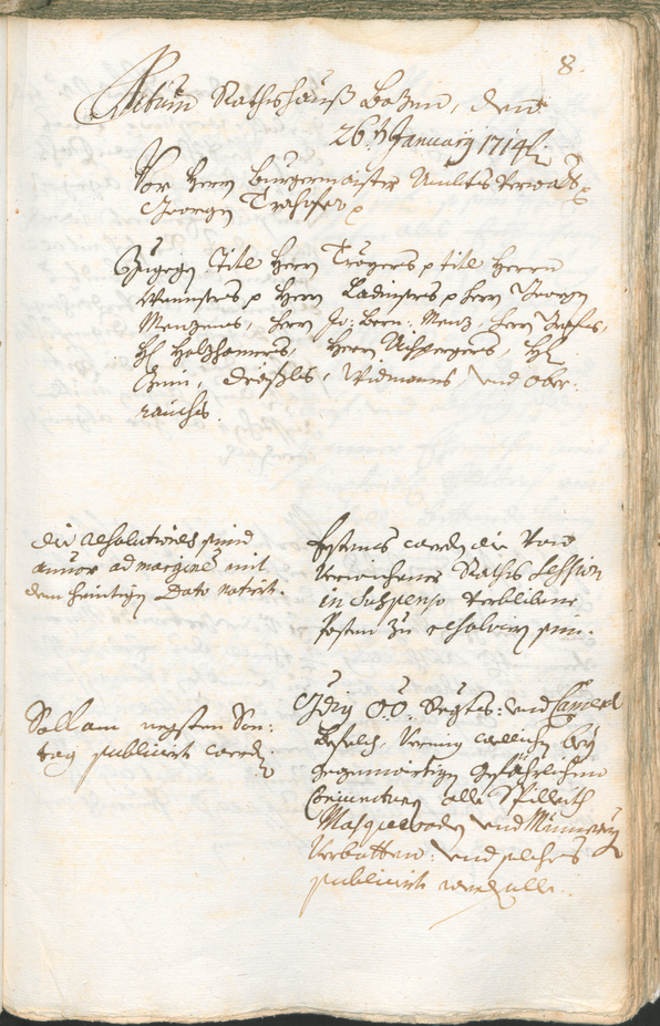 Stadtarchiv Bozen - BOhisto Ratsprotokoll 1714/17 