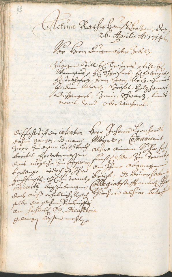 Civic Archives of Bozen-Bolzano - BOhisto Ratsprotokoll 1714/17 