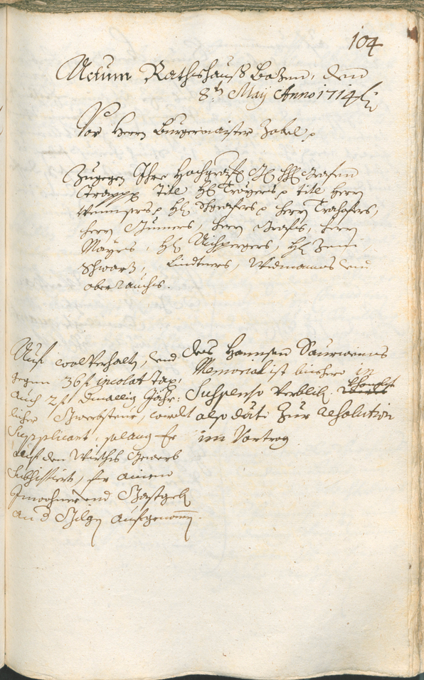 Civic Archives of Bozen-Bolzano - BOhisto Ratsprotokoll 1714/17 