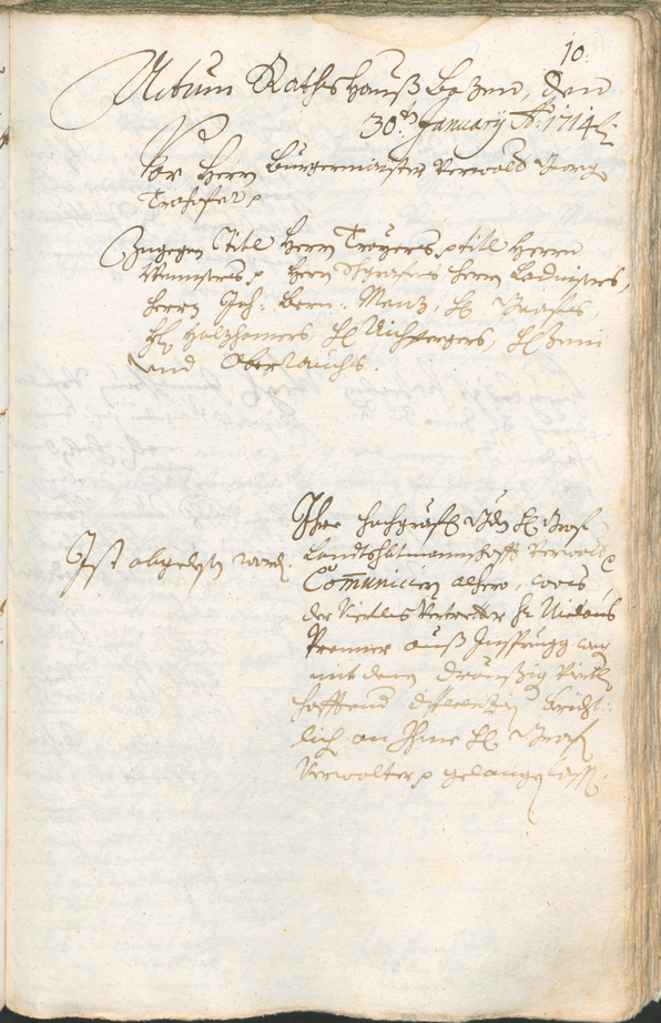 Civic Archives of Bozen-Bolzano - BOhisto Ratsprotokoll 1714/17 