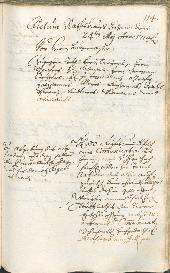 Civic Archives of Bozen-Bolzano - BOhisto Ratsprotokoll 1714/17 