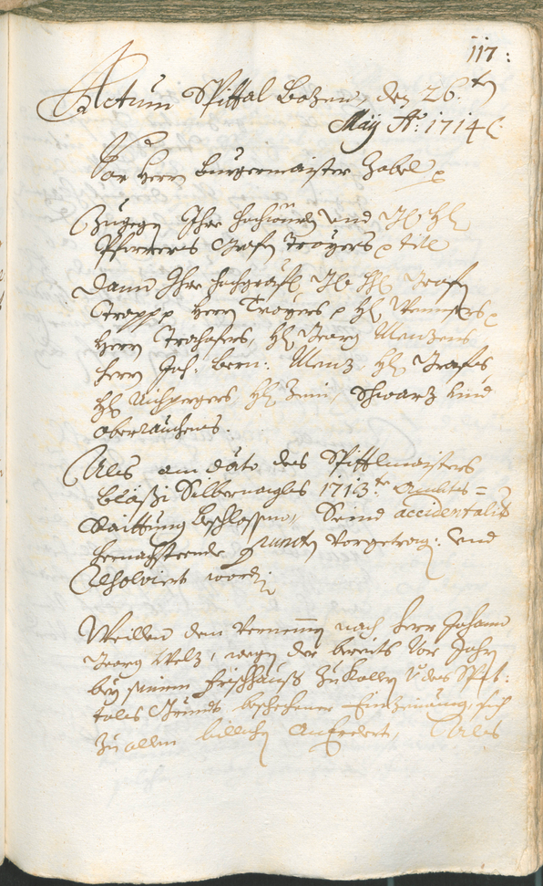 Civic Archives of Bozen-Bolzano - BOhisto Ratsprotokoll 1714/17 