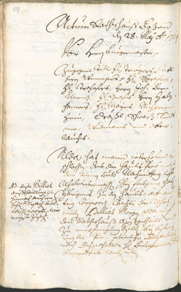 Stadtarchiv Bozen - BOhisto Ratsprotokoll 1714/17 