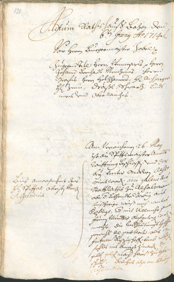 Stadtarchiv Bozen - BOhisto Ratsprotokoll 1714/17 