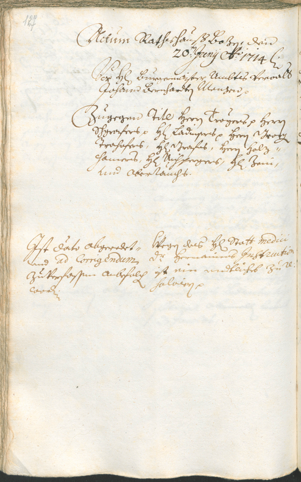 Stadtarchiv Bozen - BOhisto Ratsprotokoll 1714/17 