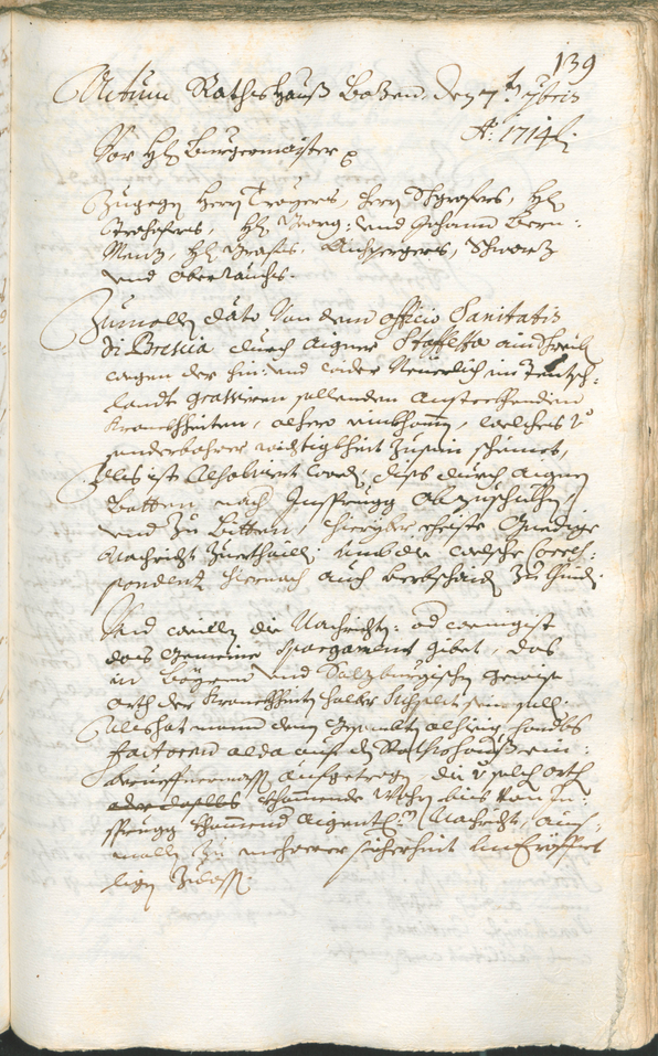 Archivio Storico della Città di Bolzano - BOhisto protocollo consiliare 1714/17 