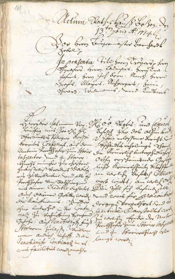 Civic Archives of Bozen-Bolzano - BOhisto Ratsprotokoll 1714/17 