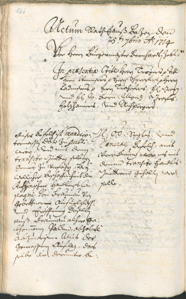 Civic Archives of Bozen-Bolzano - BOhisto Ratsprotokoll 1714/17 