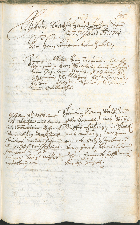 Civic Archives of Bozen-Bolzano - BOhisto Ratsprotokoll 1714/17 