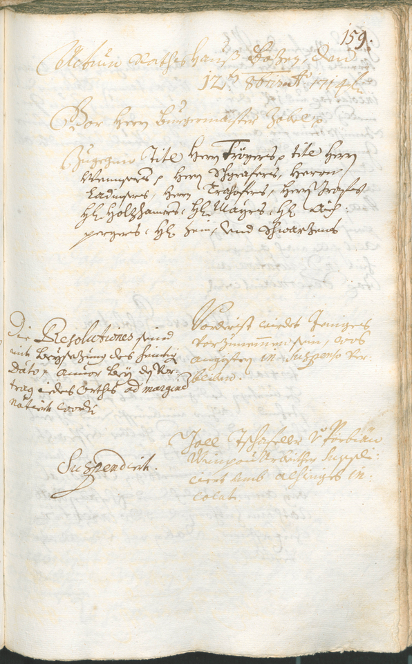 Civic Archives of Bozen-Bolzano - BOhisto Ratsprotokoll 1714/17 