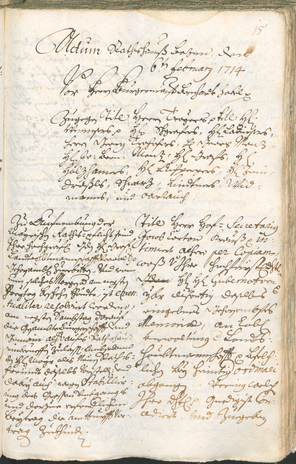 Civic Archives of Bozen-Bolzano - BOhisto Ratsprotokoll 1714/17 