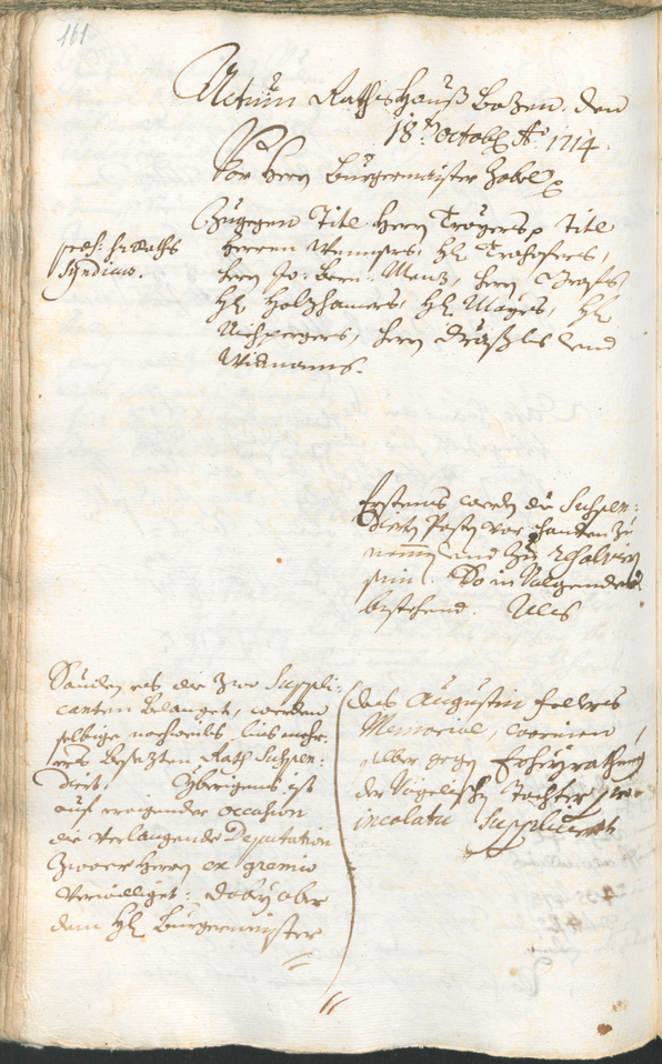 Civic Archives of Bozen-Bolzano - BOhisto Ratsprotokoll 1714/17 