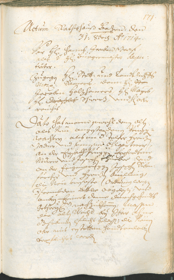 Civic Archives of Bozen-Bolzano - BOhisto Ratsprotokoll 1714/17 