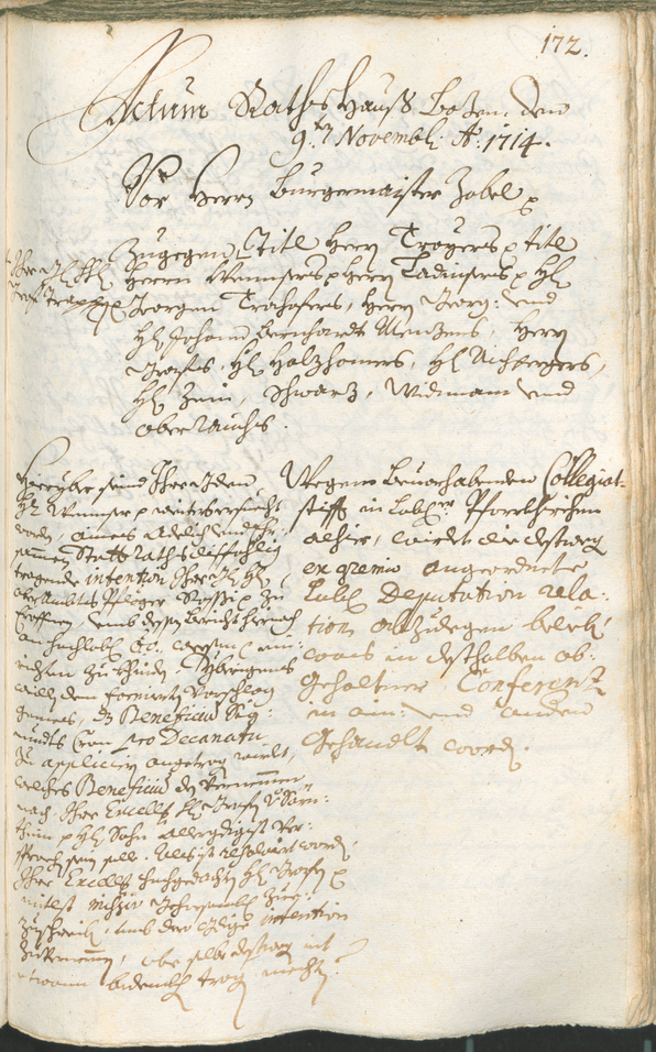 Stadtarchiv Bozen - BOhisto Ratsprotokoll 1714/17 