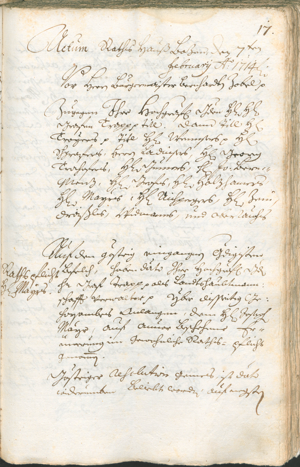 Civic Archives of Bozen-Bolzano - BOhisto Ratsprotokoll 1714/17 