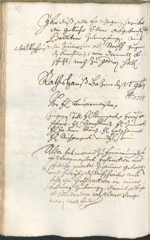 Stadtarchiv Bozen - BOhisto Ratsprotokoll 1714/17 