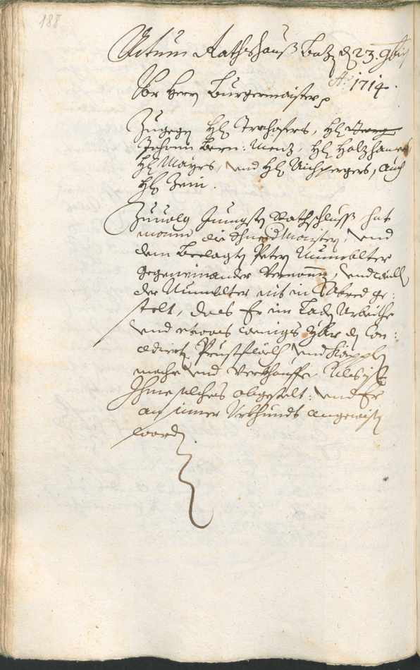 Stadtarchiv Bozen - BOhisto Ratsprotokoll 1714/17 