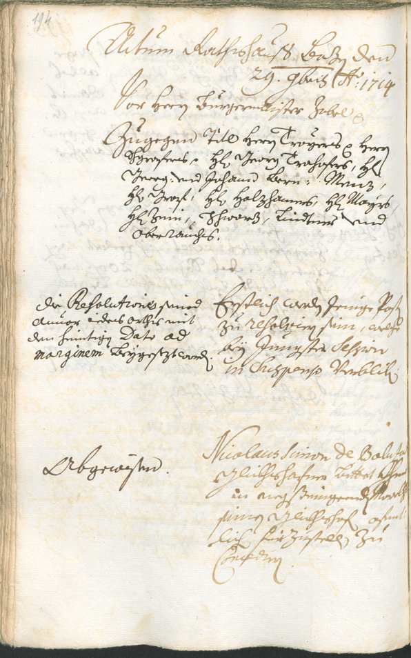 Civic Archives of Bozen-Bolzano - BOhisto Ratsprotokoll 1714/17 