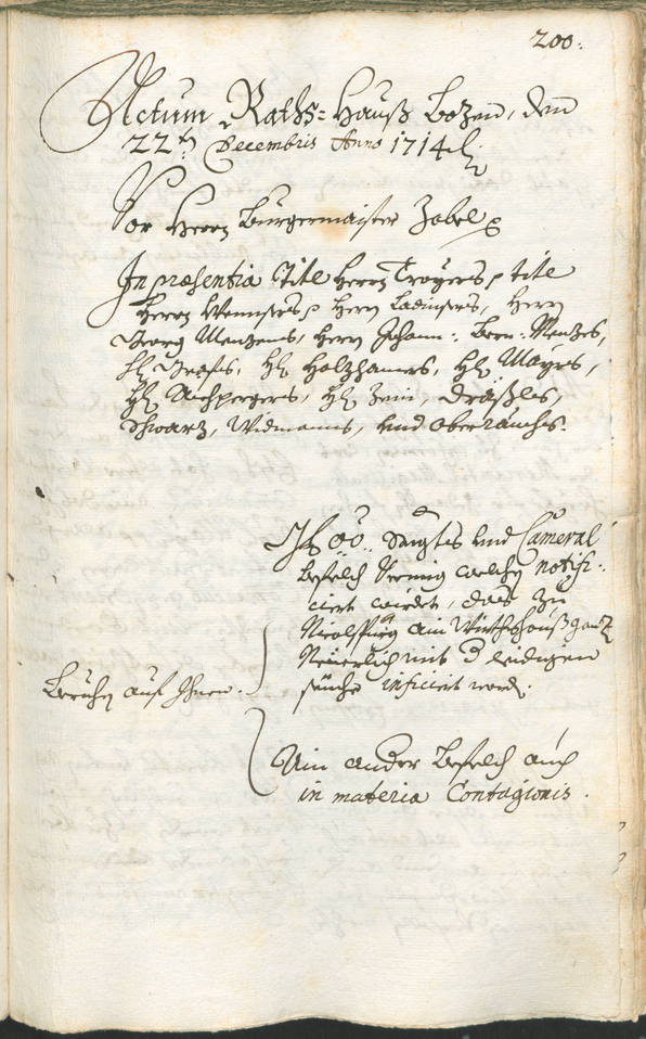 Civic Archives of Bozen-Bolzano - BOhisto Ratsprotokoll 1714/17 