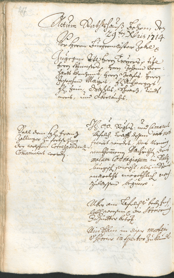 Stadtarchiv Bozen - BOhisto Ratsprotokoll 1714/17 