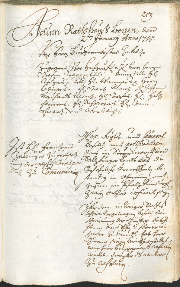 Civic Archives of Bozen-Bolzano - BOhisto Ratsprotokoll 1714/17 