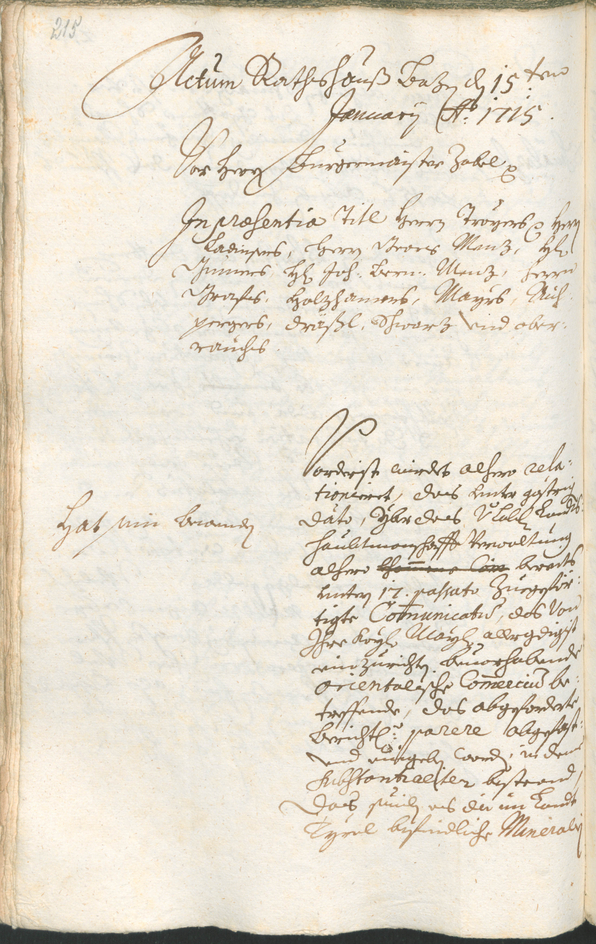 Civic Archives of Bozen-Bolzano - BOhisto Ratsprotokoll 1714/17 