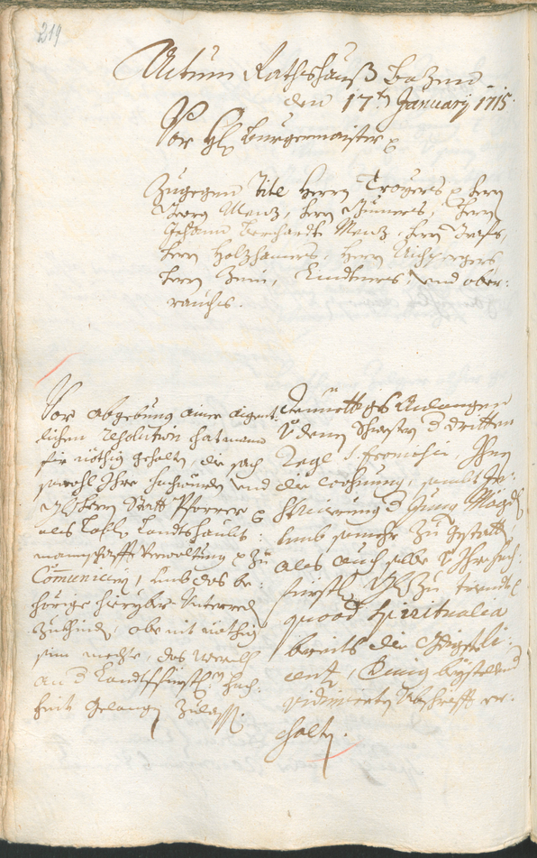 Civic Archives of Bozen-Bolzano - BOhisto Ratsprotokoll 1714/17 