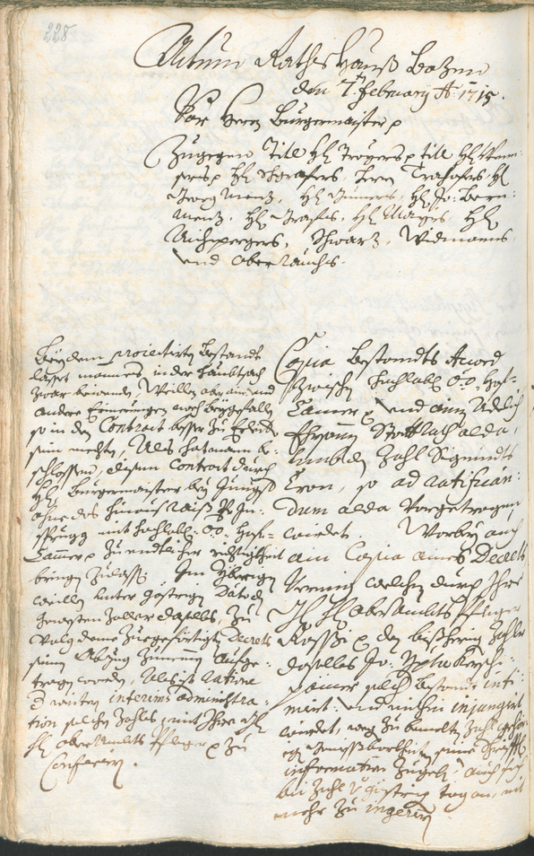 Civic Archives of Bozen-Bolzano - BOhisto Ratsprotokoll 1714/17 